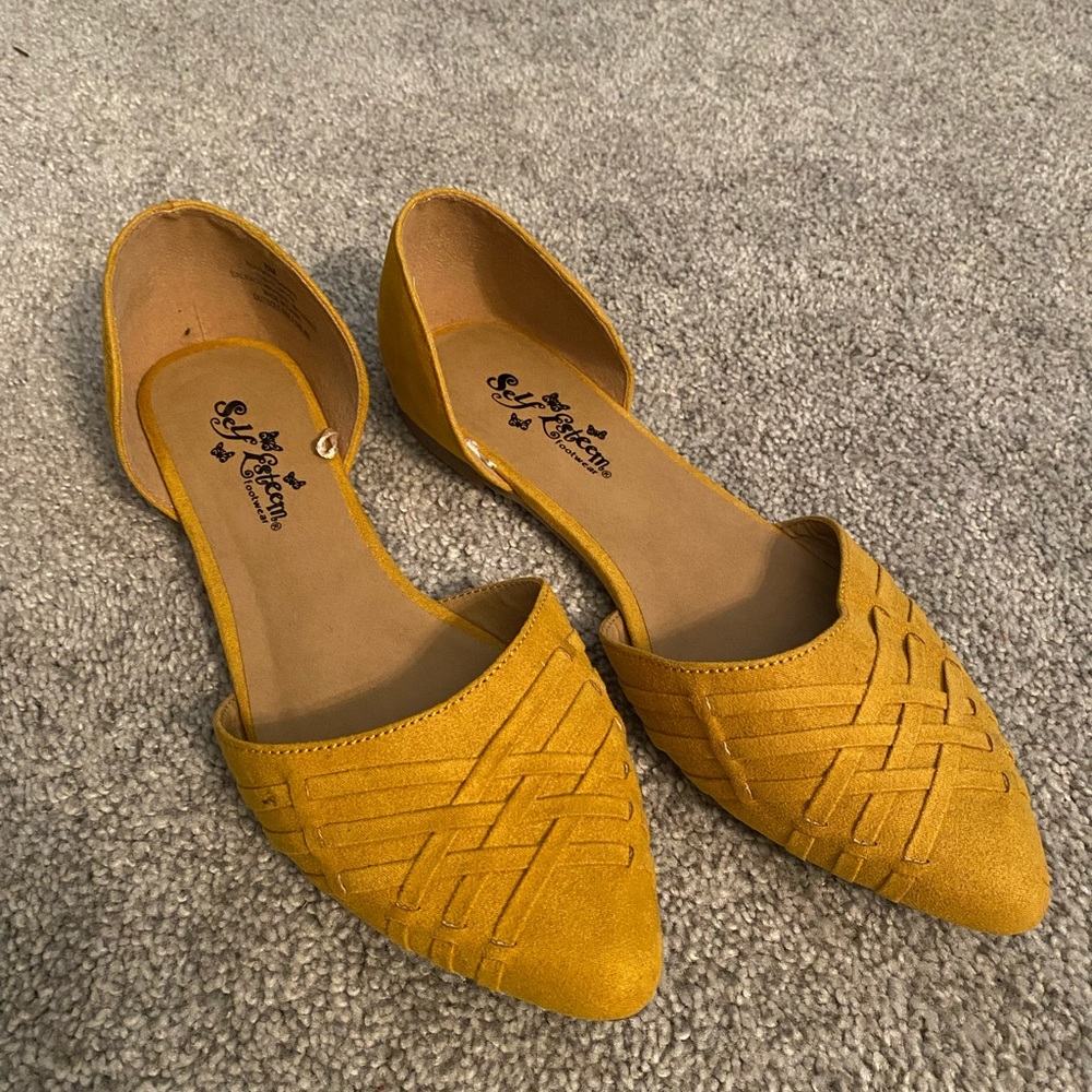 Mustard yellow flats